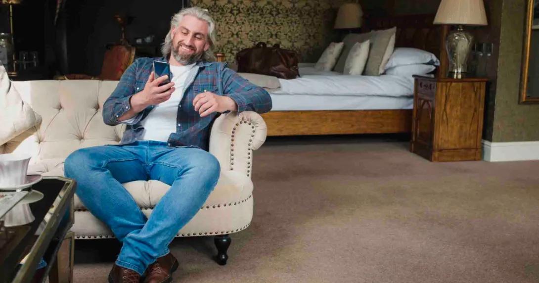 Person using smartphone