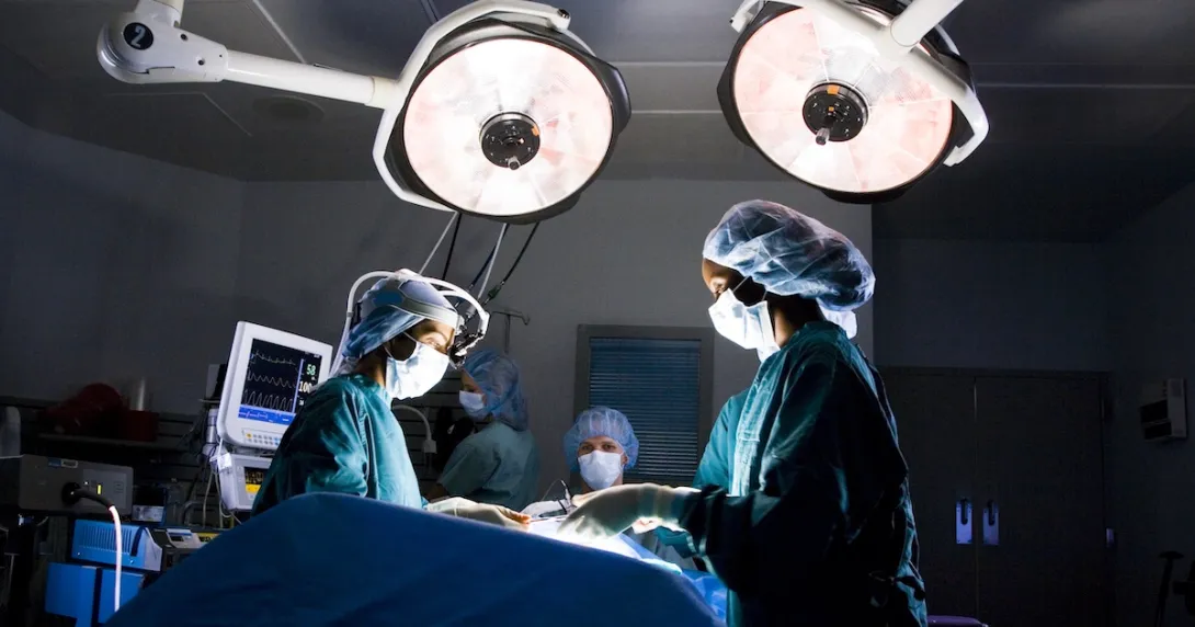 Doctors performing a surgical operation