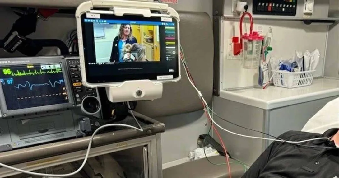 Doctor talking to patient on telehealth screen