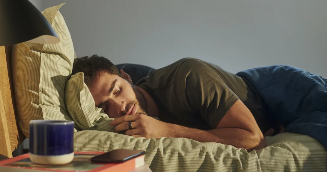 Person alseep in bed