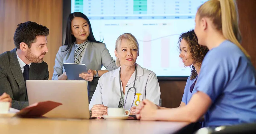 Medical professionals in a meeting
