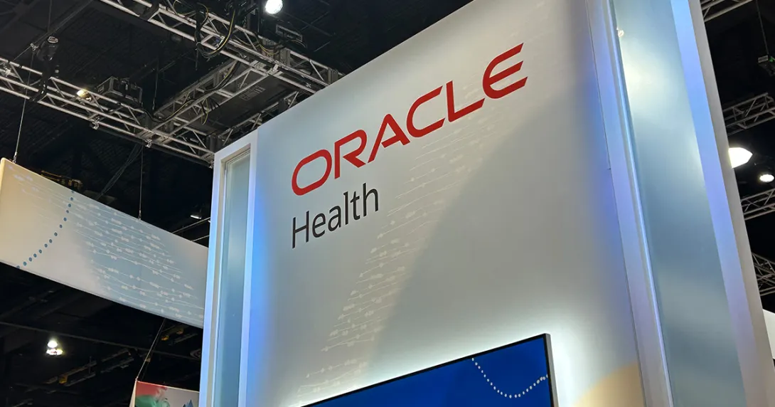 Oracle Health booth at HIMSS23