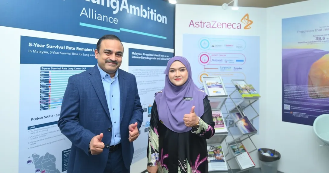 Vinod Narayanan, Country President, AstraZeneca Malaysia and Dr Puteri Norliza binti Megat Ramli, Deputy Director, Institut Kanser Negara, at the collaboration announcement