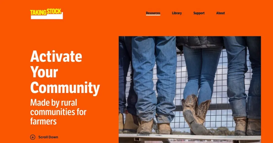 Screenshot of Taking Stock resource page