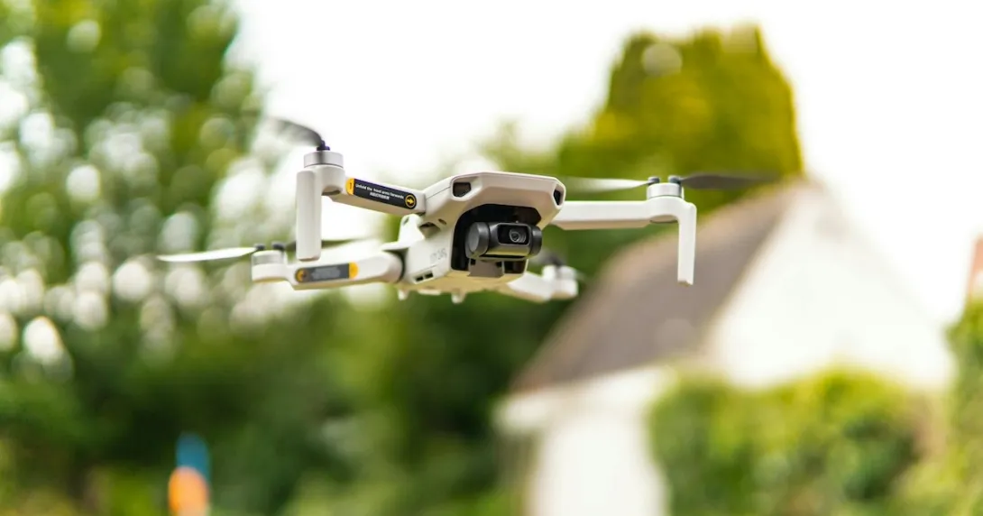 A hovering drone