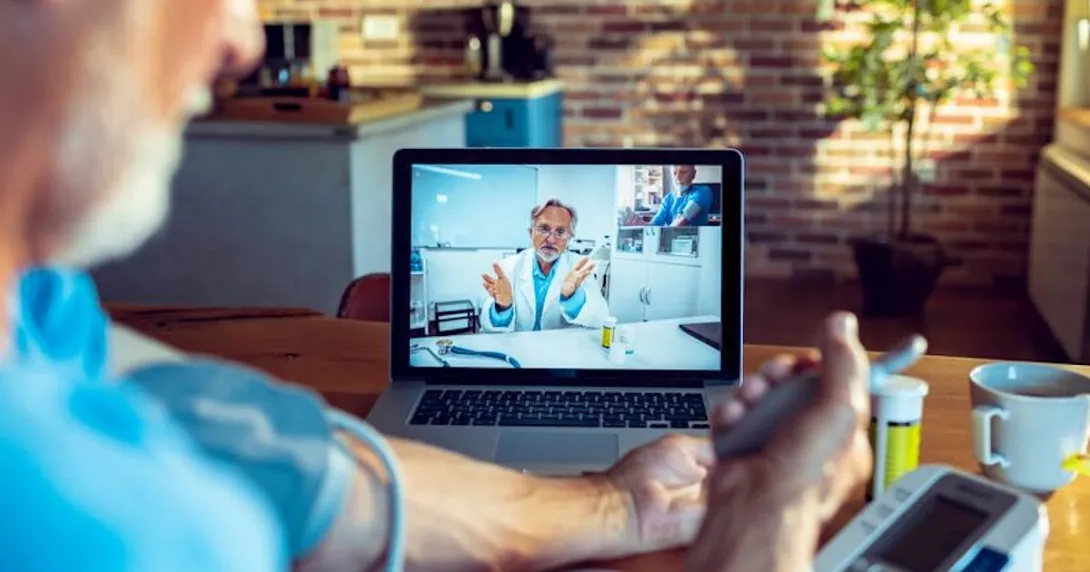 Patient and doctor consult with telehealth remote monitoring